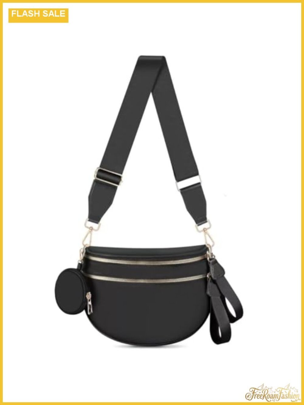Checkered Crossbody Bag Waterproof Nylon Adjustable Strap Bum Bag Women